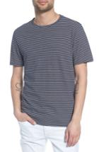 Men's Vince Stripe Crewneck T-shirt, Size - Blue