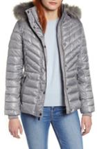 Women's Kenneth Cole New York Faux Fur Trim Puffer Jacket