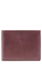 Men's Jack Mason Leather & Denim Bifold Wallet - Brown