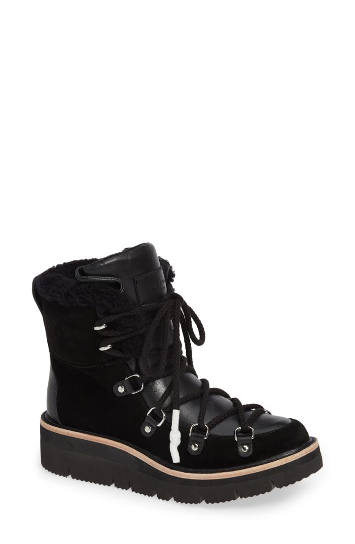 Women's Rag & Bone Skyler Genuine Shearling Lined Boot Us / 35eu - Black