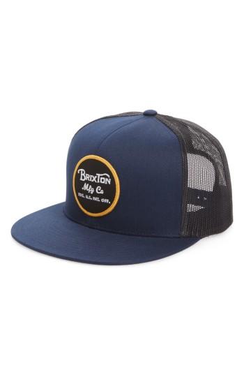 Men's Brixton 'brood' Snapback Cap - Blue
