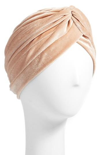 Asa Kaftans Velvet Turban, Size - Ivory