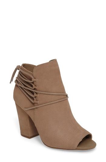 Women's Jessica Simpson Remni Peep Toe Bootie M - Brown