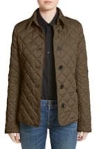 Women's Burberry Frankby Quilted Jacket - Green