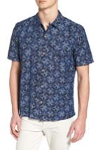 Men's French Connection Franju Floral Slim Fit Woven Shirt - Blue