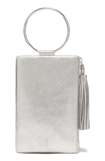 Thacker Nolita Ring Handle Leather Clutch - Metallic