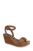 Women's Pedro Garcia Felda Spike Wedge Sandal Us / 37eu - Brown