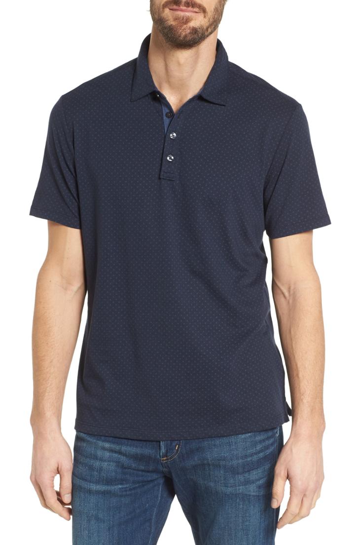 Men's Robert Barakett Glenwood Polo, Size - Blue