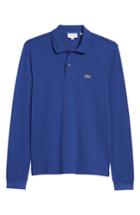 Men's Lacoste Classic Fit Long Sleeve Pique Polo (xs) - Blue