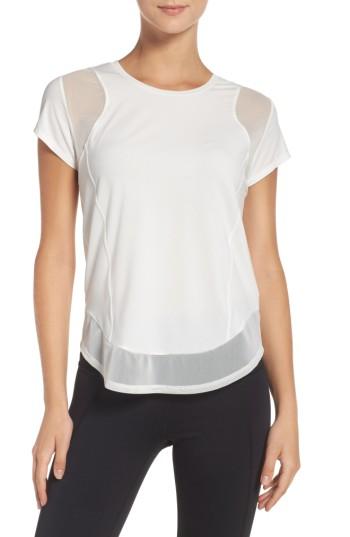 Women's Zella Mesh Inset Training Tee - Ivory