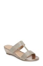 Women's Pink Paradox London Melina Wedge Slide Sandal M - Metallic