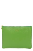 Delfonics Quitterie Medium Faux Leather Pouch - Green