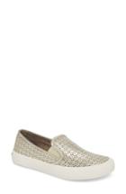 Women's Sperry Seaside Nautical Perforated Slip-on Sneaker M - Metallic