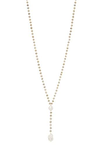 Women's Jemma Sands Bora Bora Semiprecious Stone & Baroque Pearl Y-necklace