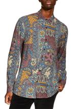 Men's Topman Paisley Slim Fit Sport Shirt - None