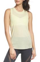 Women's Alo Heat Wave Ribbed Muscle Tee - Yellow