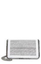 Stella Mccartney Small Woven Faux Leather Shoulder Bag - White