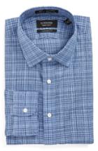 Men's Nordstrom Men's Shop Smartcare(tm) Traditional Fit Plaid Dress Shirt .5 - 32 - Blue