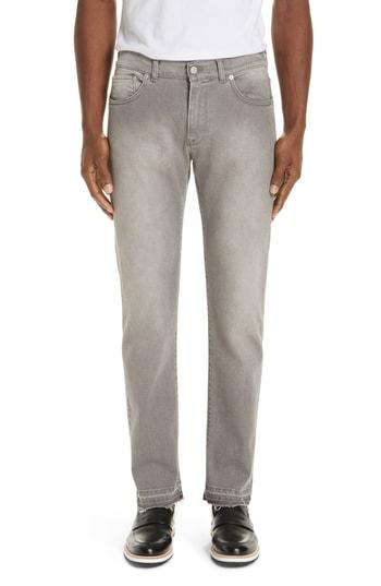 Men's Eidos Napoli Raw Edged Wool Jeans R - Grey