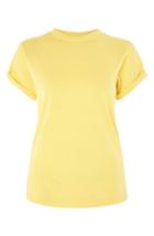 Women's Topshop Rollback Tee Us (fits Like 0) - Yellow