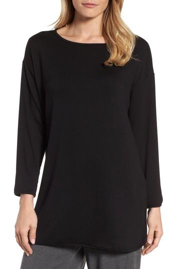 Women's Eileen Fisher Stretch Tencel Knit Top, Size - Black