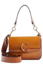 Chloe Patent Leather Shoulder Bag - Brown