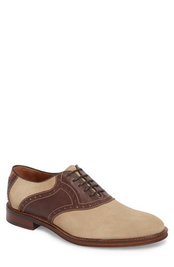 Men's Johnston & Murphy Warner Saddle Shoe .5 M - Beige