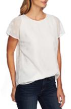 Women's Cece Jacquard Flutter Sleeve Blouse, Size - White