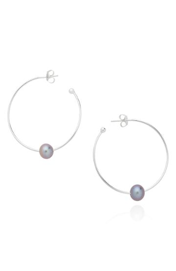 Women's Claudia Bradby Essential Pearl Hoop Earrings