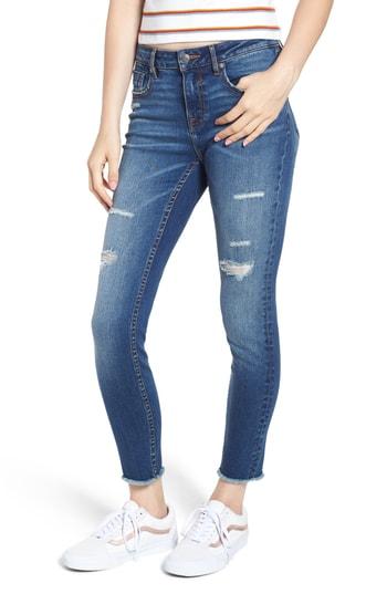 Women's Vigoss Jagger Ripped Ankle Skinny Jeans - Blue