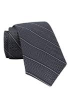 Men's Gitman Stripe Silk Tie, Size X-long - Grey