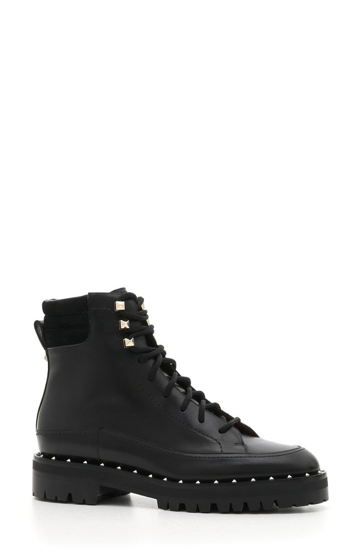 Women's Valentino Garavani Rockstud Soul Combat Boot .5us / 36.5eu - Black