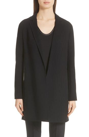 Women's Lafayette 148 New York Mattia Wool Jacket, Size - Black