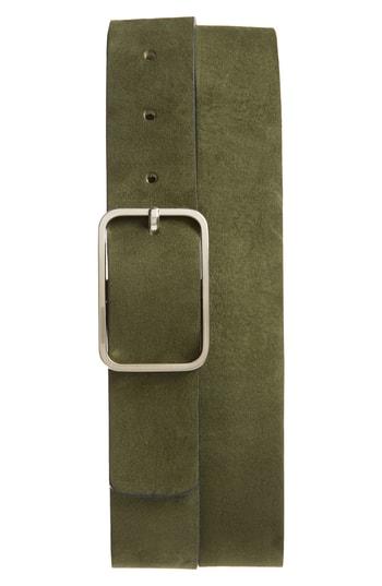 Men's Ted Baker London Escobar Nubuck Belt - Olive