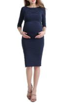 Women's Kimi And Kai Nora Stripe Maternity Dress - Blue