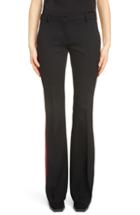 Women's Alexander Mcqueen Tuxedo Stripe Wool Blend Pants Us / 38 It - Black