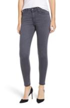 Women's Ag The Farrah High Waist Ankle Skinny Faux Leather Pants - Grey