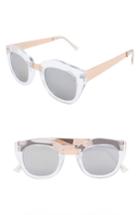 Women's Nem Envy 45mm Angular Sunglasses - Clear W Silver Half Tint Lens