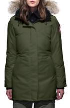 Petite Women's Canada Goose Victoria Fusion Fit Down Parka With Genuine Coyote Fur Trim P (0p) - Green