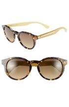 Women's Fendi 50mm Round Sunglasses - Brown/ Havana/ Yellow