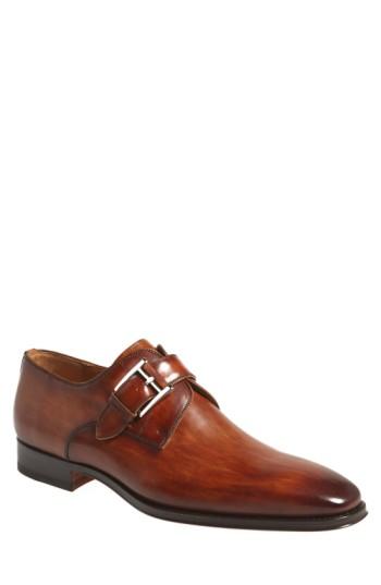 Men's Magnanni Marco Monk Strap Loafer M - Brown