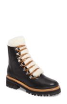 Women's Marc Fisher D Izzie Genuine Shearling Lace-up Boot