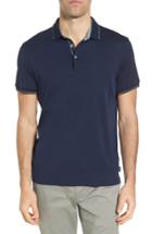 Men's Ted Baker London Pug Trim Fit Stripe Polo (s) - Blue
