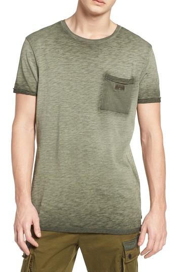 Men's Scotch & Soda Oil Washed T-shirt - Green