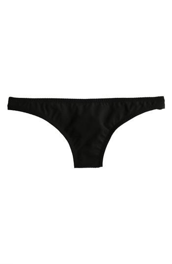 Women's J.crew Pique Hipster Bikini Bottoms - Black