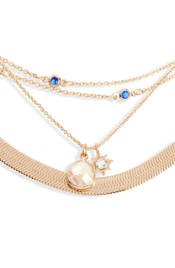 Women's Treasure & Bond Layered Charm & Snake Chain Necklace