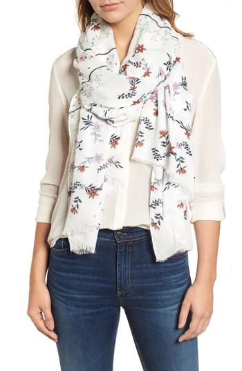 Women's Rebecca Minkoff Twilight Floral Scarf, Size - White