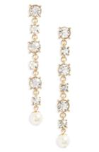 Women's Girly Crystal & Imitation Pearl Drop Earrings