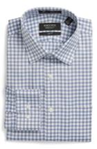 Men's Nordstrom Men's Shop Smartcare(tm) Trim Fit Check Dress Shirt .5 32/33 - Grey