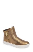 Women's Kenneth Cole New York 'kiera' Zip High Top Sneaker M - Metallic